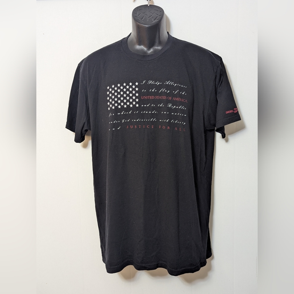 Men's Diesel Power "I Pledge Allegiance" Black T-shirt- Size XL